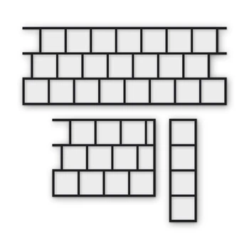 Многоразовый трафарет 89×34 см + 2 откоса, 3 мм — под плитку Квадрат 100 100×100 мм, декоративная штукатурка стен