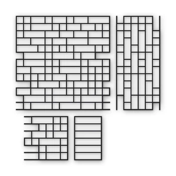 Многоразовый трафарет 92×92 + 92×43 см + 2 откоса, 3 мм — под кирпич Лофт 250×60 мм, декоративная штукатурка стен