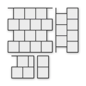 Многоразовый трафарет 85×85 + 85×43 см + 2 откоса, 5 мм — под брусчатку Квадратная брусчатка 200×200 мм, мощение и бетон