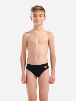 Детские плавки для мальчика Arena Bright Swim Briefs 006724-503 116 см Черный/Оранжевый (3468337736653)