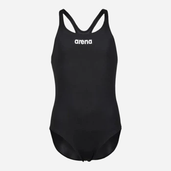 Дитячий суцільний купальник для басейну для дівчинки Arena Team Swim Pro Solid L 005755-550 110 см Чорний/Білий (3468336797020)