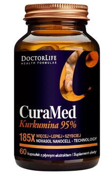 Дієтична добавка міцелярний куркумін  Doctor Life CuraMed Kurkumina 95% 60 капсул B55B-430FF (5906874819074)