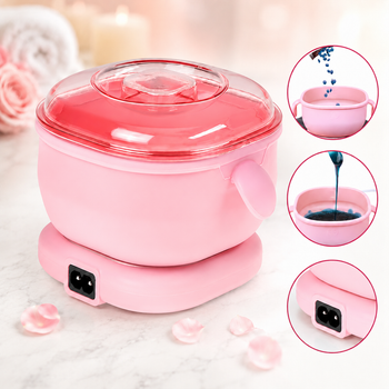 Апарат для нагрівання воску Wax kettle/ Комплектний силіконовий воскоплав AND651/Воскоплав із силіконовою чашею 400 мл