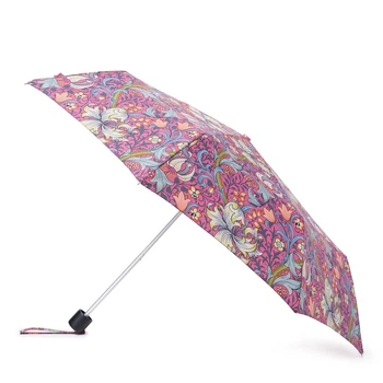 Зонт женский механический Fulton L907-041819 Morris & Co. Minilite UV - Golden Lily Pink розовая