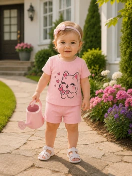 Комплект Happy Bunny Rib Kiddo розовый 80 см