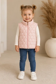 Жилетка стеганая Soft Kids Kiddo персиковый 86 см