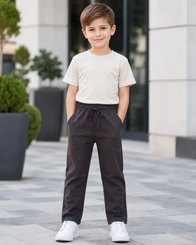 Брюки коттоновые «Sinbad Classic» Kiddo шоколадный 128 см