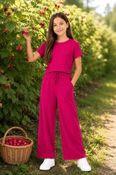 Комплект детский рубчик Kiddo малиновый 158 см