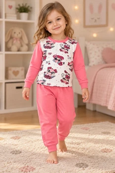 Пижама для девочки Cotton Love Kiddo розовый 98 см