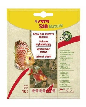 Сухой корм для рыб Sera san Nature пластивцы - 10 гр.
