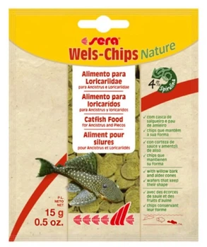 Сухий корм для риб Sera Wels(Catfish) Chips Nature чіпси -15 гр.