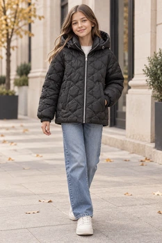 Куртка демисезонная Soft Diamond Kiddo черный 140 см