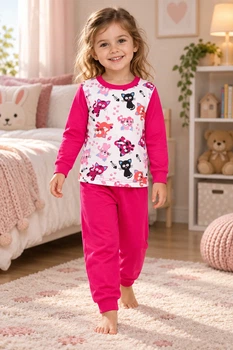 Пижама для девочки Cotton Love Kiddo Котики 92 см