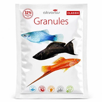 Корм для аквариумных рыб Аквариус Классическое меню, гранулы (Classic menu granules) - 40 г