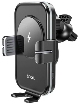 Автотримач Hoco CA80 Buddy Wireless charging 15W Airvent Black/Gray