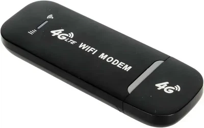 USB Wi-Fi модем 4G LTE Plug&Play із функцією Wi-Fi роутера до 150 Мбіт/с для SIM-карти, чорний