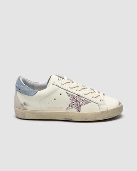 Жіночі кросівки повсякденні Golden Goose Super-Star LTD with Multicolor Glitter Star 40 (25,5 см) Білий