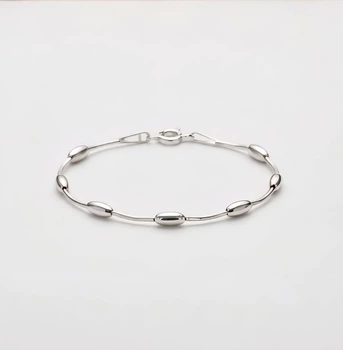 Срібний браслет-ланцюжок з кульками, з подовжувачем.. It Lv M/GQD 04 020
