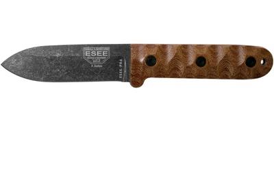 Ніж туристичний для польової кухні ESEE Camp Lore PR4 Micarta Blackwashed ESEE-PR4-BO