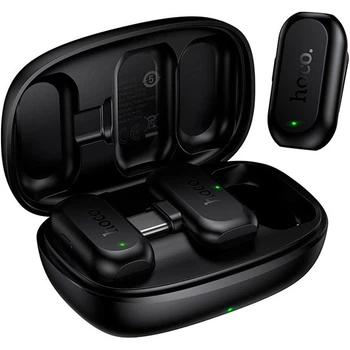 Микрофонная радиосистема Hoco L26 AI USB-C Black (6942007677011) [176327]