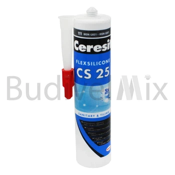 Герметик для швів Ceresit CS 25 FlexSilicone 280 мл залізно-сірий