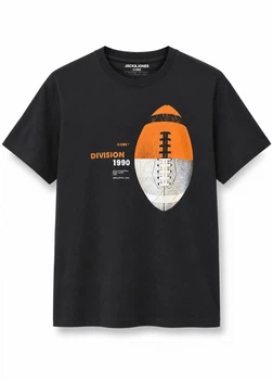 Футболка из хлопка Jack & Jones 12262355c64 M черная (100016112)