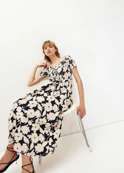 Сукня максі з віскози H&M 1241395002c34 XL комбінована (100015420)