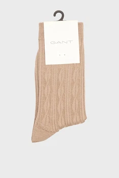 Жіночі бежеві носки CABLE KNIT SOCKS Gant 36-38 4960259