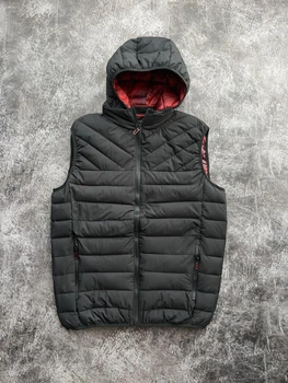 Жилетка без бренду стьогана чорний 3XL (7441788)