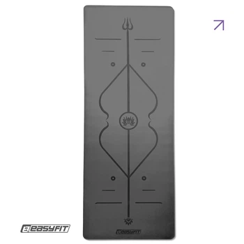 Килимок для йоги EasyFit каучук 184×68×0.5 см протиковзкий Чорний EF-1925-BK