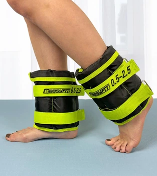 Утяжелители для рук и ног EasyFit EF-WHT-0.5-2.5 регулируемые 0.5×2.5 кг (2 шт.) зеленые для фитнеса и бега