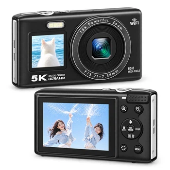 Цифрова камера S160PRO чорна, 16 МП, 5K, 18× зум, автофокус, Wi-Fi, 2.8" LCD