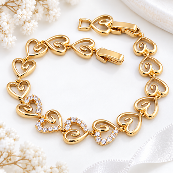 Браслет Xuping Jewelry 9мм длина 16-18см медицинское золото позолота 18К 2406