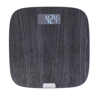 Весы Adler AD 8192 180 кг — фактура темного дерева и LCD 87×40 мм