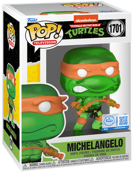 Фігурка Funko Pop! Television: Teenage Mutant Ninja Turtles — #1701 Мікеланджело (Translucent Green Special Edition)