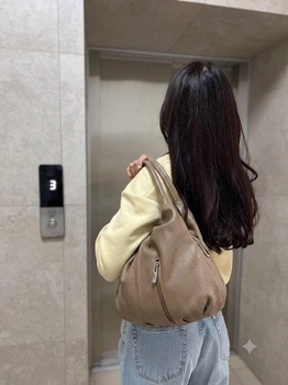 Сумка женская из натуральной кожи средняя ARTiS Bags 413 4222 Темно- бежевая (6501014224)
