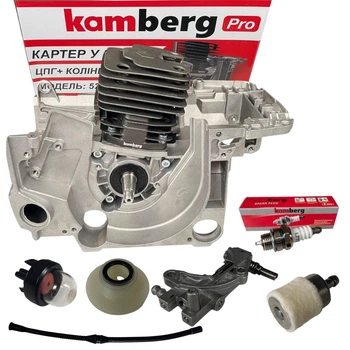 Двигатель 52 см3 картер бензопилы D-45мм KAMBERG PRO/мотор