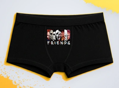 Мужские трусы-боксеры с принтом Friends Друзья Хэллоуин 2 Черный L