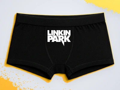 Мужские трусы-боксеры с принтом Linkin Park Черный M