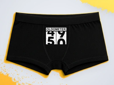 Мужские трусы-боксеры с принтом Oldometer 40 День рождения Черный L