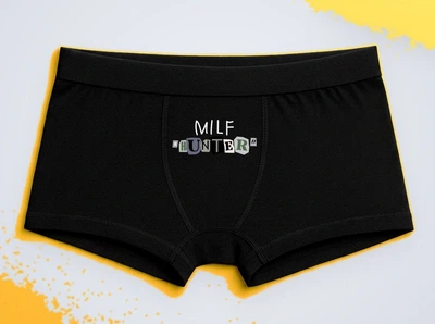 Мужские трусы-боксеры с принтом Milf Hunter Черный XXL