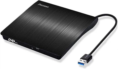 Внешний DVD-RW привод Pecosso USB 3.0, CD/DVD дисковод для ноутбука и ПК, черный