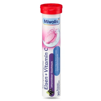 Шипучие таблетки-витамины Mivolis Eisen + Vitamin C, 20 шт, от DM