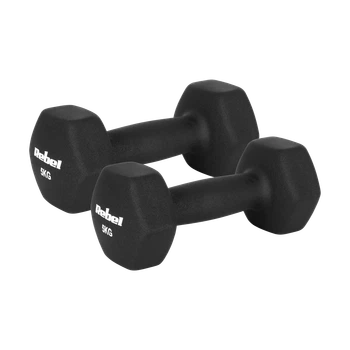 Гантели REBEL HEX 2x5kg неопреновые (RBA-2330-5)