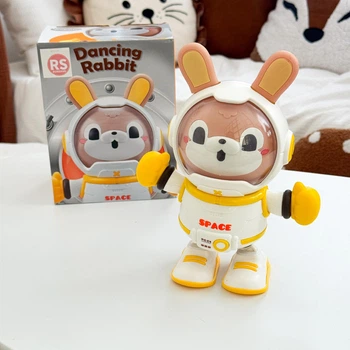 Детская игрушка танцующий кролик, поёт, двигается, музыка, подсветка в коробке.