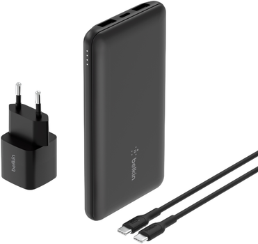 Powerbank Belkin BoostCharge Power Bundle 10000 mAh + ładowarka 25 W + kabel USB-C 60 W + etui (BU041KQBK)