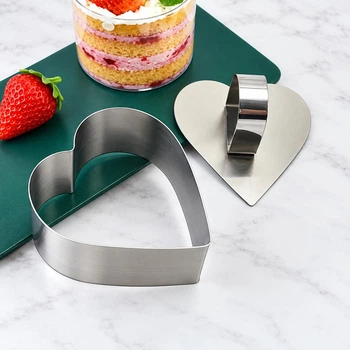 Кольца для салата и десертов MOUSSE MOLD с прессом 2 шт (135 MS) "Сердце"
