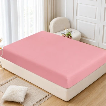 Простынь на резинке KOLOCO 160 х 200+25 см (38654) Розовый