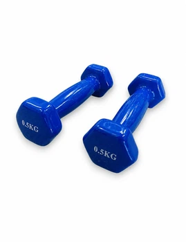 Гантелі Bavar Sport (2 по 0.5 кг) вінілові ,синій (BS25)