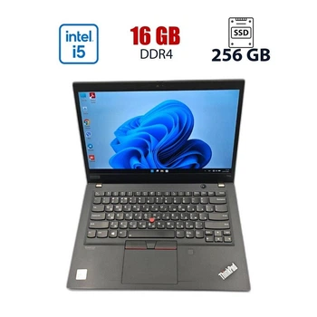 Ноутбук Lenovo ThinkPad T14s Gen 1 / 14" (1920x1080) IPS / Intel Core i5-10210U (4 (8) ядер по 1.6 - 4.2 GHz) / 16 GB DDR4 / 256 GB SSD / Intel UHD Graphics / WebCam б/в